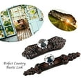 thumbnail image 6 of Urbalabs Cast Iron Crystal Glass Knobs Kitchen Cabinet Handles and Drawer Pulls Antique Country Home Rustic Decor Farmhouse Cabinet Handle Floral Western Dresser Pulls (2, Classic Cast Iron), 6 of 7