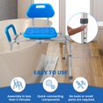 thumbnail image 4 of Banco de transferencia de baño Platinum Health Gateway PBE2001PLA deslizante con asiento giratorio acolchado, 4 of 5