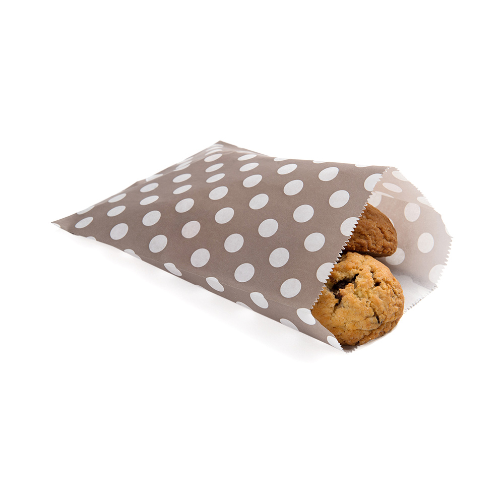 Disposable Paper Bags, Cookie Bags, Deli Bags, Bakery Bags Grey with