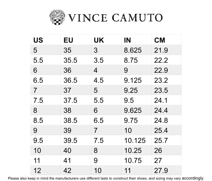 vince camuto clothing size chart
