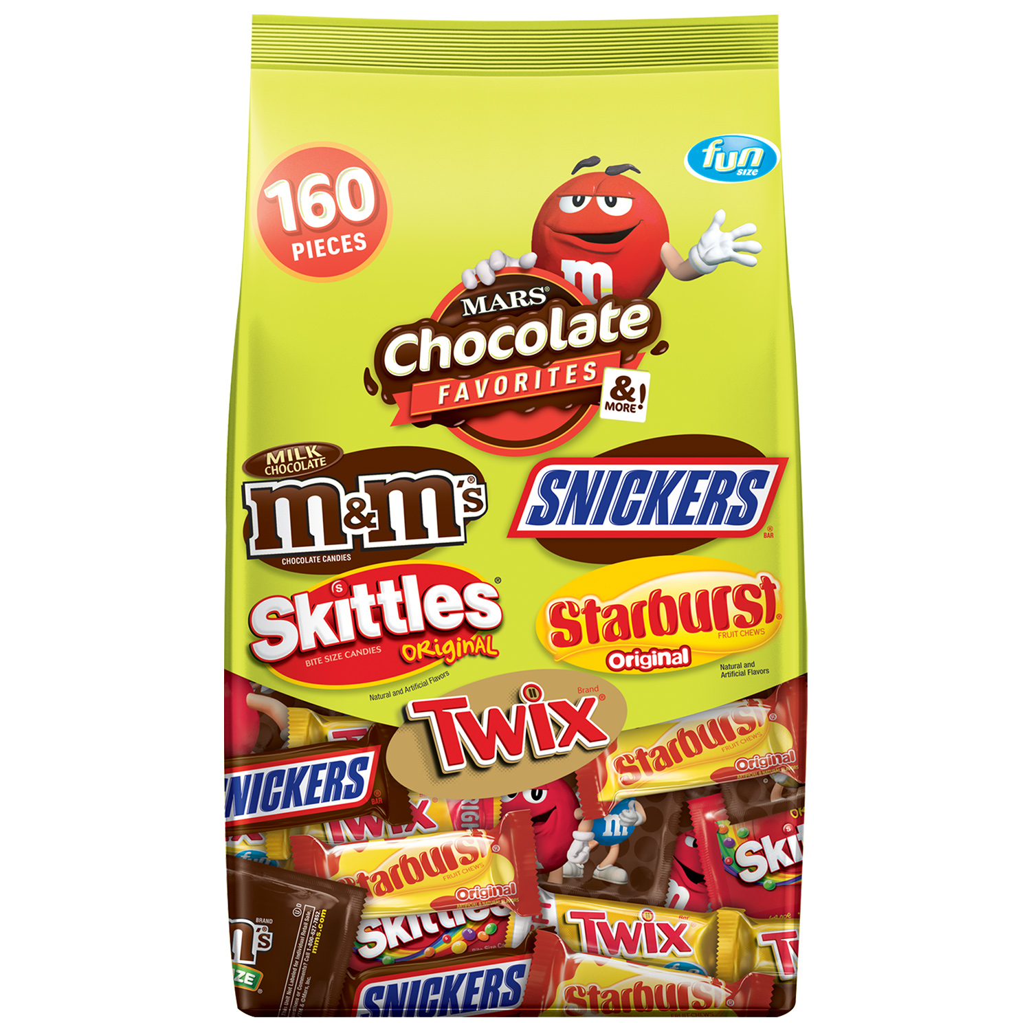 M&M'S, SNICKERS, TWIX, SKITTLES & STARBURST Halloween Fun Size Candy ...