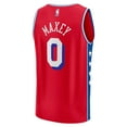 thumbnail image 3 of Men's Fanatics Tyrese Maxey Red Philadelphia 76ers Fast Break Replica Player Jersey - Statement Edition, 3 of 3