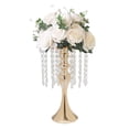 thumbnail image 6 of 10pcs Crystal Flower Vases Gold Flower Stand for Wedding Table Centerpieces, 6 of 22