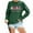Green, variant on Fiaer Merry Christmas Women Sweatshirts Cute Xmas Tree Graphic Long Sleeve Plus Size Crew Neck Baggy Holiday Tops Pink XL