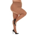 thumbnail image 3 of MeMoi Microfiber Opaque Plus Size Curvy Control Top Tights - Womens - Female, 5X-6X, Naturel, 3 of 10