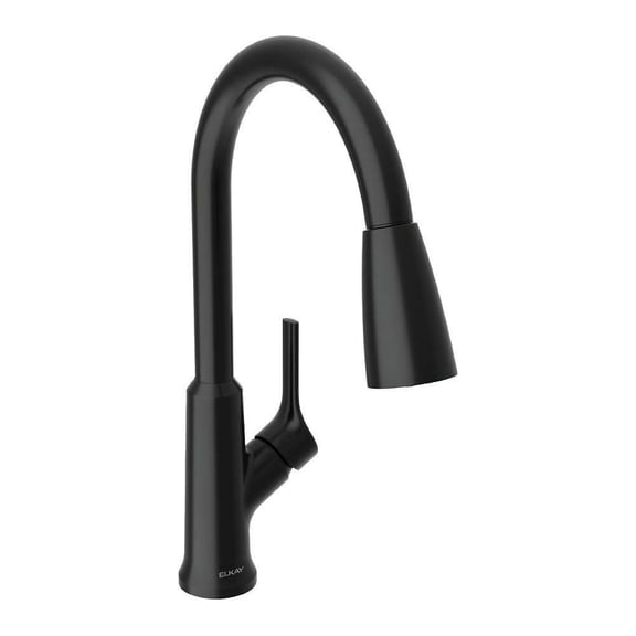 Elkay LK1410MB Single-Handle 2-Setting Pull-Down Spray Kitchen Faucet (Matte Black)