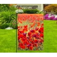 thumbnail image 4 of Red Poppy Poppies Field Meadow Sunlight Spring Summer Scene Landscape Garden Yard Flag 12"x 18" Double Sided Polyester Welcome House Flag for Patio Lawn Outdoor Home Decor, 4 of 6