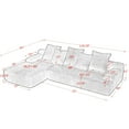 thumbnail image 3 of 110.25x67'' Modular Sectional L-Shape Sofa Couch with Lounge Chaise ,Velvet Upholstered Fluffy Compressed Sofa for Living Room Bedroom No Assembly Required, 3 of 11
