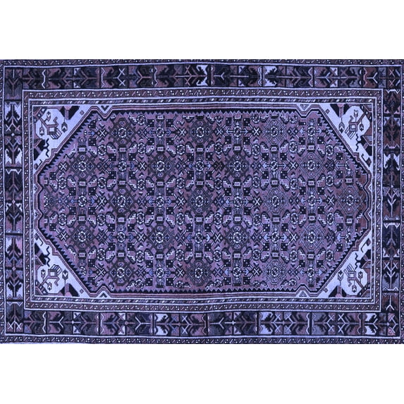 Ahgly Company Indoor Rectangle Persian Blue Traditional Area Rugs, 8' x 10'