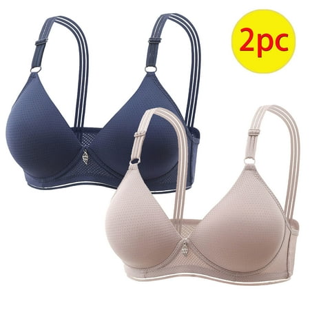 LLYWEY Wirefree Bras for Women on Sale Seamless Sports Bras Women Ladies Cut-Out Bra Style-1198 Women s Plus Multiway Bra Feature Adult Female Wireless Sports Bras Blue 40B