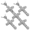 thumbnail image 1 of Joyería religiosa SacredDiamon06 5Pzas Plata Collar Cruz Dije 3.5x5.7cm Metal., 1 of 4