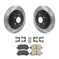 thumbnail image 1 of Transit Auto Rear Coated Drilled Slotted Disc Brake Rotors and Ceramic Pads Kit for Car 2017-2020 Acura MDX KDA-101870, 1 of 11