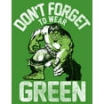 thumbnail image 2 of Boy's Marvel St. Patrick's Day Hulk  Don't Forget To Wear Green  Graphic Tee Kelly Green Medium, 2 of 4