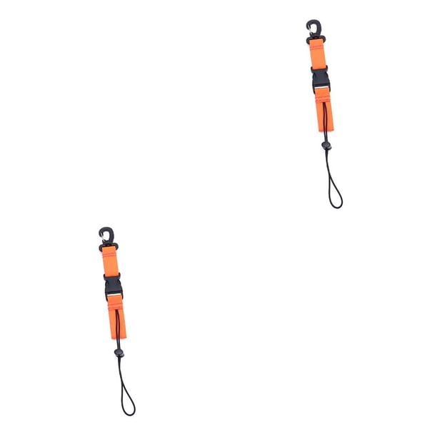 Sonducket Cordones de buceo de liberación rápida, soporte para antorcha de cámara, correa ajustable para compensadores de linterna, correa Naranja 2Conjunto