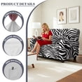 thumbnail image 6 of Xoenoiee Zebra Stripe Print Reclining Loveseat Slipcover, 6-Piece Stretch Sofa Covers for 2-Seater, Anti-Slip Furniture Protector with Pockets, Easy to Install, 6 of 6