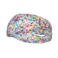 thumbnail image 2 of Goofa Colorful Watercolor Dots Pattern Sweatbands Sports Headband for Men & Women,Moisture Wicking Athletic headband,Breathable Sweatband,Sports accessories,Workout gear, 2 of 9