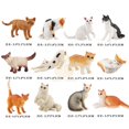 thumbnail image 2 of 12pcs Cat Model Figure Toys Miniatures Kitty Model Collection Figurines PVC Craft Decoraction Toys For  Kids, 2 of 5