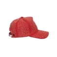 thumbnail image 4 of Womens Jeweled Rhinestone Studded Hat - Crystal Gem Bling Baseball Cap, Red, 4 of 4