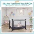 thumbnail image 5 of Dream On Me Nest Portable Play Yard with Carry Bag and Shoulder Strap, Gray, 5 of 12