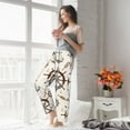 thumbnail image 4 of Uemuo Anchor with Rope Pattern Women's Wide Leg Palazzo Lounge Pants with Pockets Light Weight Loose Comfy Casual Pajama Pants-Medium, 4 of 9