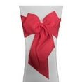 thumbnail image 4 of LA Linen Pack of 10 Polyester Poplin Chair Bows 8 by 108-Inch, Coral, 4 of 7