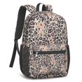 thumbnail image 5 of 17 Inch Lightweight Backpack,PVC Waterproof Oxford Fabric, Ergonomically Designed, with Large Capacity, Leopard Animal Print, 5 of 5