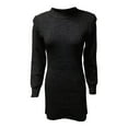 thumbnail image 6 of IROINNID Semi Formal Dress for Women Long Sleeve Sheath Dress Sleeve Solid Waist Round Neck Slimming Knitting Hip Wrap Dresses,Black, 6 of 7