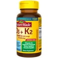 Nature Made Vitamin D3 + K2 Softgels, Bone & Immune Health Supplement