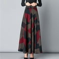 thumbnail image 3 of BUYISI Casual Floral Aline Skirt for Women with Pockets and High Waist Design Dark ren XL, 3 of 7