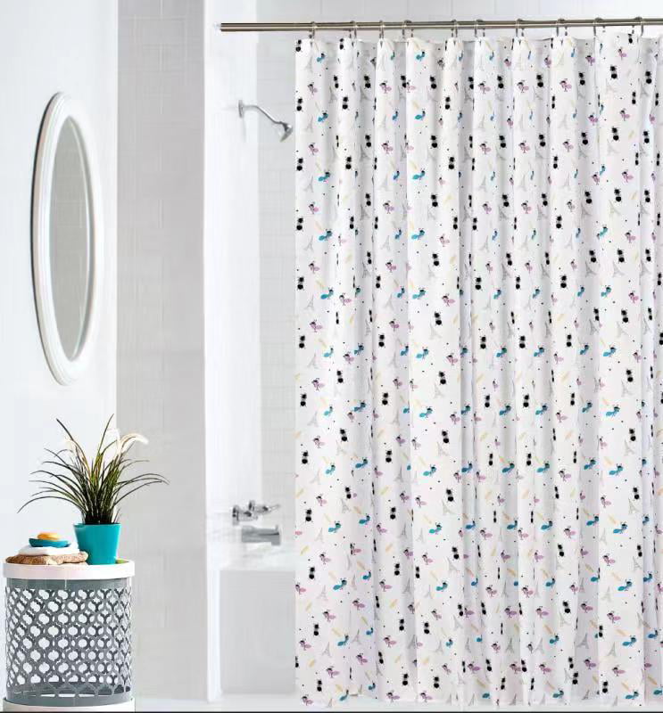 Fabric Shower Simple Bathroom Waterline Fabric Shower Curtain Extra Long Mosaic 