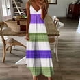 thumbnail image 2 of Sentmoon Robes Maxi d'Été pour Femmes 2025 Sans Manches à Col en V Robes Tropicales pour Femmes à Rayures Imprimées à Bretelles Spaghetti Robe pour Femme Élégante pour Festival de Musique S, 2 of 6