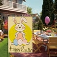 thumbnail image 2 of MXTPOV Happy Easter Garden Flags, Cute Bunny Easter Eggs Pattern Garden Flags for Outside, Easter Decorations, Easter Garden Flag, Home Decor, 14x18 Inch, 2 of 5
