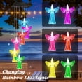 thumbnail image 3 of Campanillas de viento solares HEGUD Angel que cambian de color para exteriores, 3 of 8