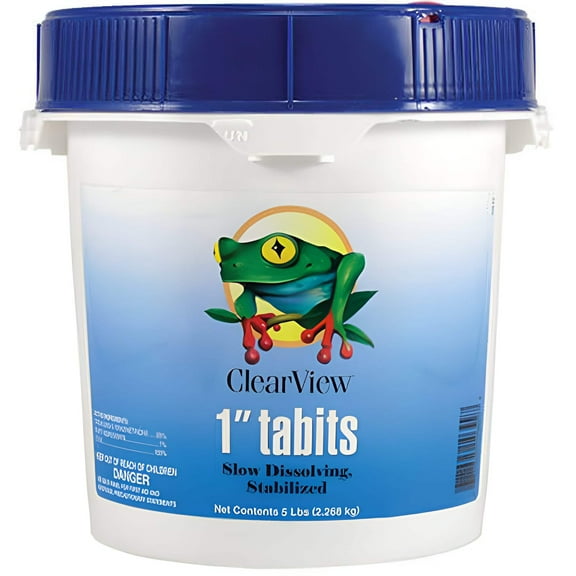 ClearView 1" Tabits Pail, 5 lbs