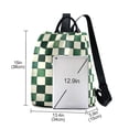 thumbnail image 3 of FORMRS Women's Travel Backpack Purse Anti-Theft Hidden Pockets Casual Shoulder Bag, Green and White Plaid Pattern, 3 of 7