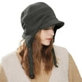 thumbnail image 7 of XIAOCHA Women’S Brimmed Ear‑Flap Beanie，Fleece‑Lined Fall‑Winter Outdoor Trapper,Grey, 7 of 7