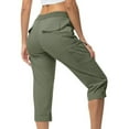 thumbnail image 4 of Breezora Women's Quick Dry Hiking Pants with Multiple Pockets for Outdoor Adventures and Summer Travel L Size Green, 4 of 4
