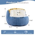 thumbnail image 4 of PAPROOS Oversized Bean Bag Chair for Adults, Plush Faux Fur Bean Bag Sofa Chair with Back Support, Foam Filled Lounge Chair, No Assembly, Blue, for Bedroom, Living Room, Dorm, 4 of 12