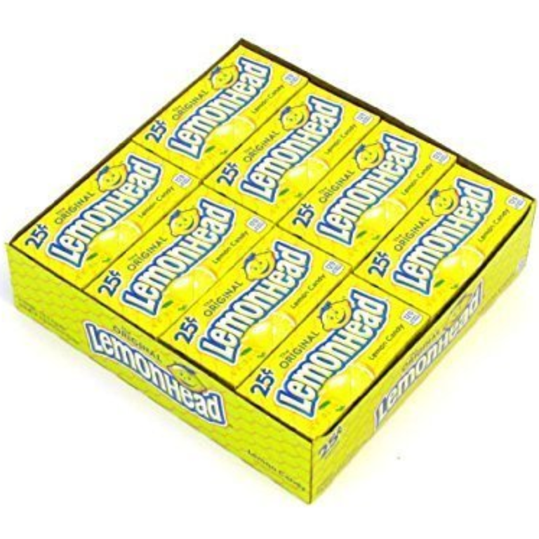 Lemonhead Delicious Chewy Original Lemon Candy 0.8 Ounce Boxes