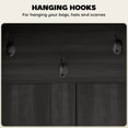thumbnail image 4 of HOMCOM 3-in-1 Hall Tree with Shoe Storage, Standing Coat Rack with Shoe Bench, Entryway Furniture with Five Hooks, Black Wood Grain, 4 of 9