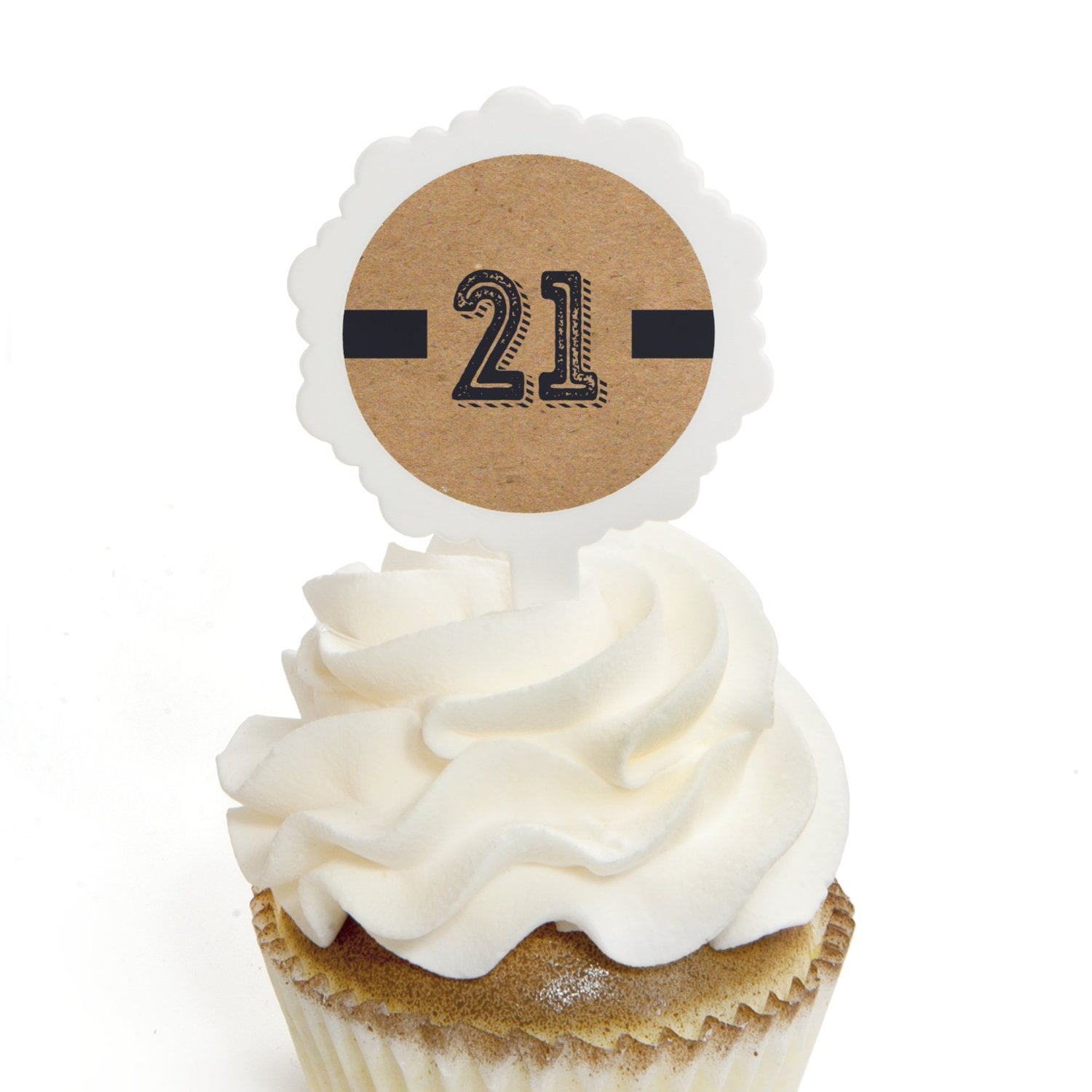 Personalised Cupcake Cat Party Happy Birthday Metal Pin Badge