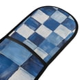 thumbnail image 4 of Yayeee Double Oven Mitt Kitchen Heat Resistant Baking 35" x7" Quilted Glove, Blue and Gray Plaid Pattern, 4 of 6