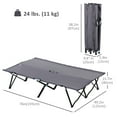 thumbnail image 3 of Outsunny 76" Two Person Folding Camping Cot with Carrying Bag, Grey, 3 of 10