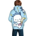 thumbnail image 5 of Sanrio Pochacco Kids' Hoodie 3d Print Sweatshirt Soft Pullover Hooded With Big Pockets Fans Gifts For Boys Or Girls Small, 5 of 7