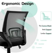 Furmax Mesh Office Chair Managers Chair with Swivel & Lumbar Support, 250 lb. Capacity, Black