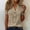 Beige, variant on Cotton Linen Button down Shirts for Women Short Sleeve Business Top V Neck Dressy Casual Worko Blouses