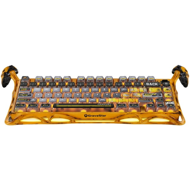 Teclado inalámbrico para juegos GravaStar Mercury K1 Pro Yellow