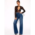 thumbnail image 3 of Jeans Dama Pantalon de mezclilla Shendy Vendy corte recto estilo wide leg jeans, 3 of 5