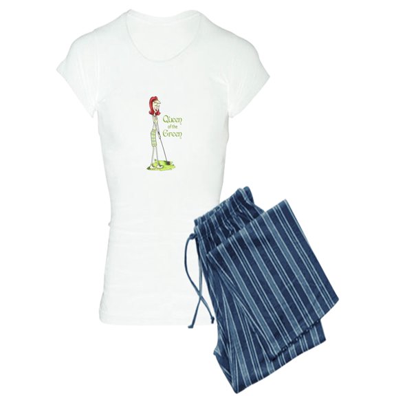 CafePress - Queen Of The Green Pajamas - Women's Light Pajamas
