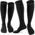 thumbnail image 1 of 2 pares de calcetines de compresión para hombres y mujeres (20-30 mmHg), medias de compresión para hinchazón, enfermera, vuelo (negro, LXL) negropequeño-mediano esquí esquí Gafas de esquí, 1 of 5